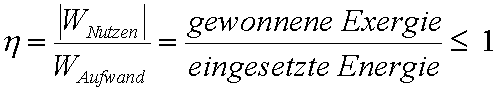 Wirkungsgrad ist Nutzen zu Aufwand
