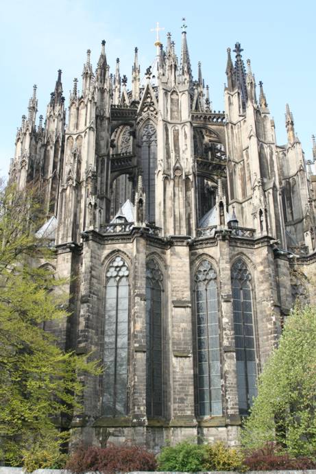 Rückseite des Kölner Domes ohne Shift-Funktion